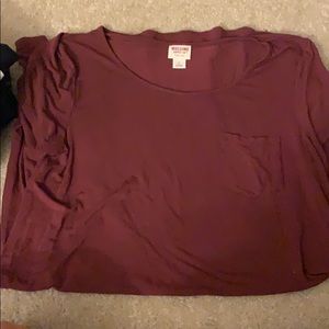 Maroon T-shirt dress